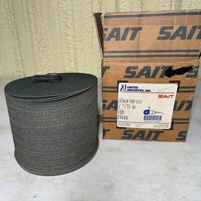 United Abrasives Sait 59680 7x7/8'' Fiber Discs 80 Grit 100 Pack