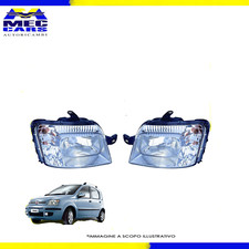 COPPIA FARI PROIETTORI FANALI ANT SX E DX FIAT PANDA 169 2003 SPINOTTO GIALLO