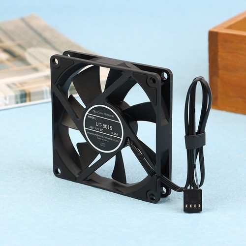 Teucer UT-8015 8CM Chassis Fan Slim 12V/4Pin PWM PC Case Cooling Ventilator - Afbeelding 10 van 10