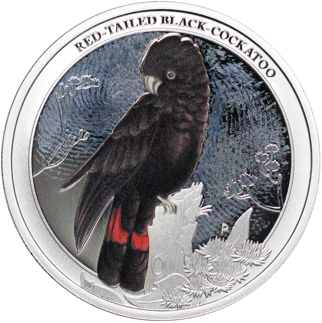 2013P Australia 50C RedTailed Black Cockatoo 1/2 oz .999 Silver