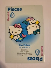 Hello Kitty What's Your Sign SINGLE Rummy Card Game Astrology Zodiac Pisces  