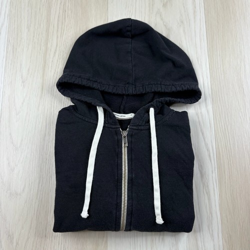 Marine Layer Hoodie Herren Medium schwarz Baumwolle Stretch gefüttert Taschen durchgehender Reißverschluss
