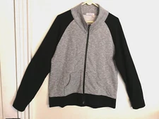 Fresh Produce Womens Mila Jacket XXL Gray Black Full Zip Pockets Long Sleeve