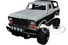 1978 Ford Bronco Custom Gray & Black "Off Road" 1/24 Diecast By Motormax 79148