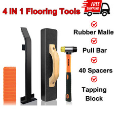 Laminate Flooring Tools Kit,Tapping Block,Pull Bar, Mallet,40pc Flooring Spacers