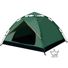 Pop Up Tent 3-4 Person Camping Tent Waterproof Hiking Canopy Outdoor Blue&Green
