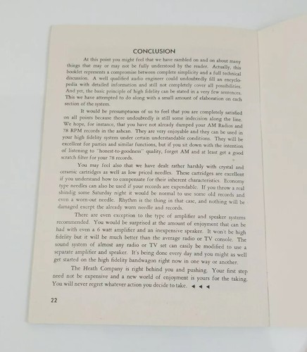 Vintage Heath Company High Fidelity 22 Page Brochure, Benton Harbor, MI. - Picture 7 of 7