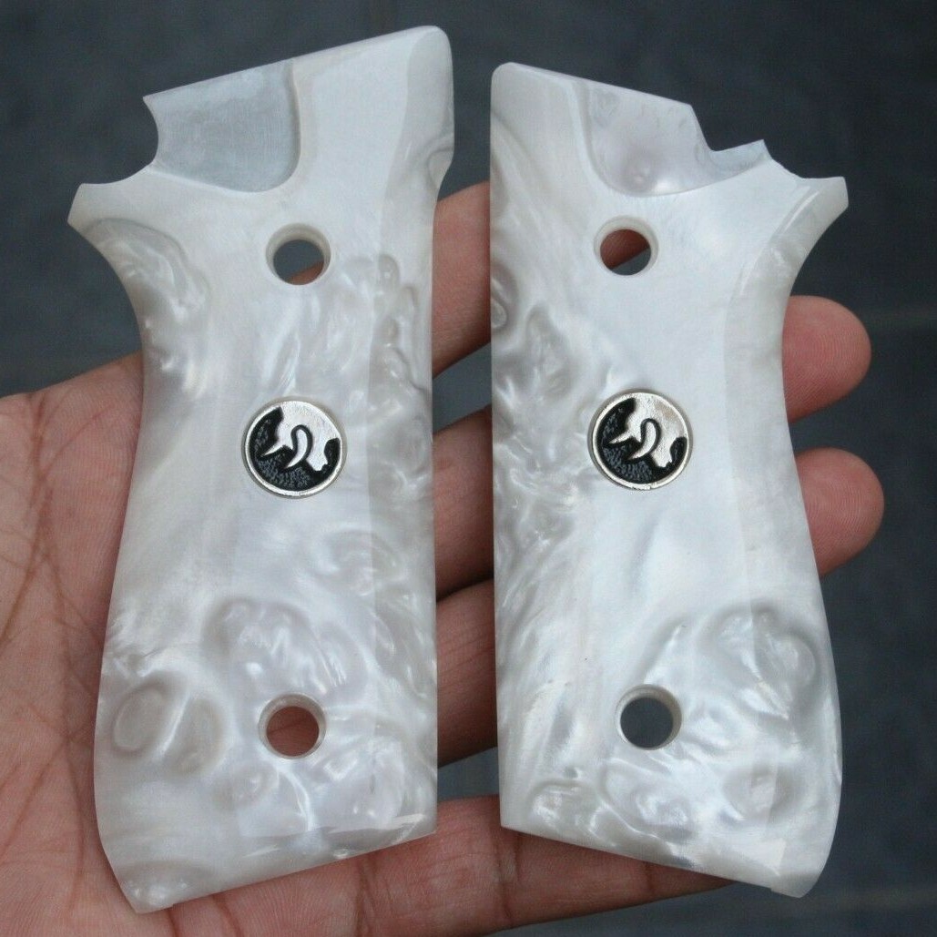 TAURUS PT 92 99 100 101 GRIPS W/DECOCKER IMITATION PEARL BULL
