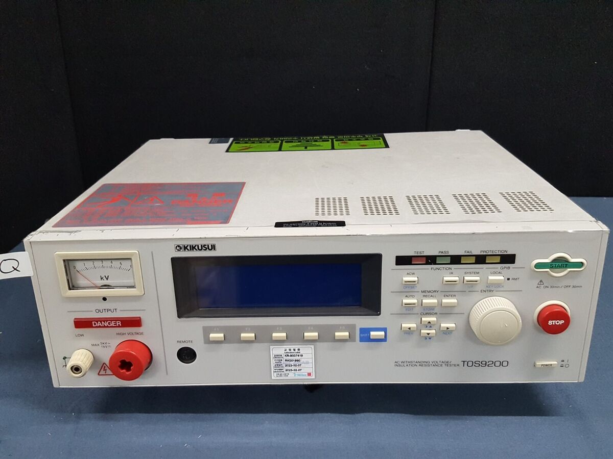 Kikusui_TOS9200: AC Withstanding Voltage/Insulation Resistance Tester  (1990)_Q