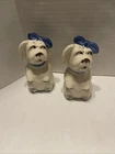 Shawnee Pottery Toothache Muggsy Dog Salt & Pepper Shakers  Large 5-1/2” 1940’s