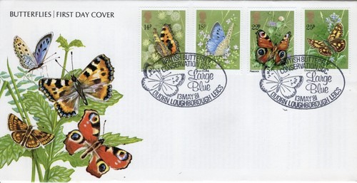 1981 GRAN BRETAGNA FDC 992/995 Farfalle, Butterflies