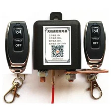 Wireless Car Master Battery Disconnect Switch Isolator Dual Remote Control 12V