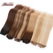 Double Drawn Clip In Real Remy Human Hair Extensions 8PCS Hairpiece Full Head