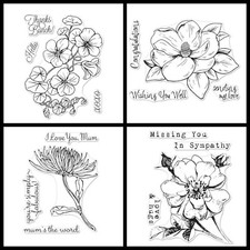 NEW Hero Arts FLORALS Clear Stamp Set Summer 2018 Release- Multiple Listing