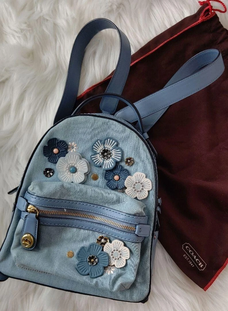 Coach denim deals backpack