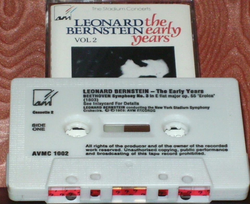 Leonard Bernstein The Early Years Beethoven Symphony 3 v2 CASSETTE ALBUM Stadium - Image 2 of 4