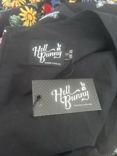 BNWT Hell Bunny Butterfly Floral 1950’s Style Rockabilly Swing Dress Size UK 10 - Picture 15 of 18