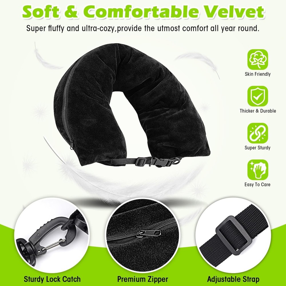 Adjustable Stuffable Travel Neck Pillow for Extra Luggage
