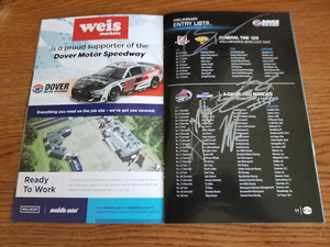 2022 NASCAR Dover Booklet with 7 Driver Autographs