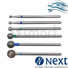 Lot x6 Dental Surgical bone trimming cutting diamond bur sinus HP set Ø2-7 mm