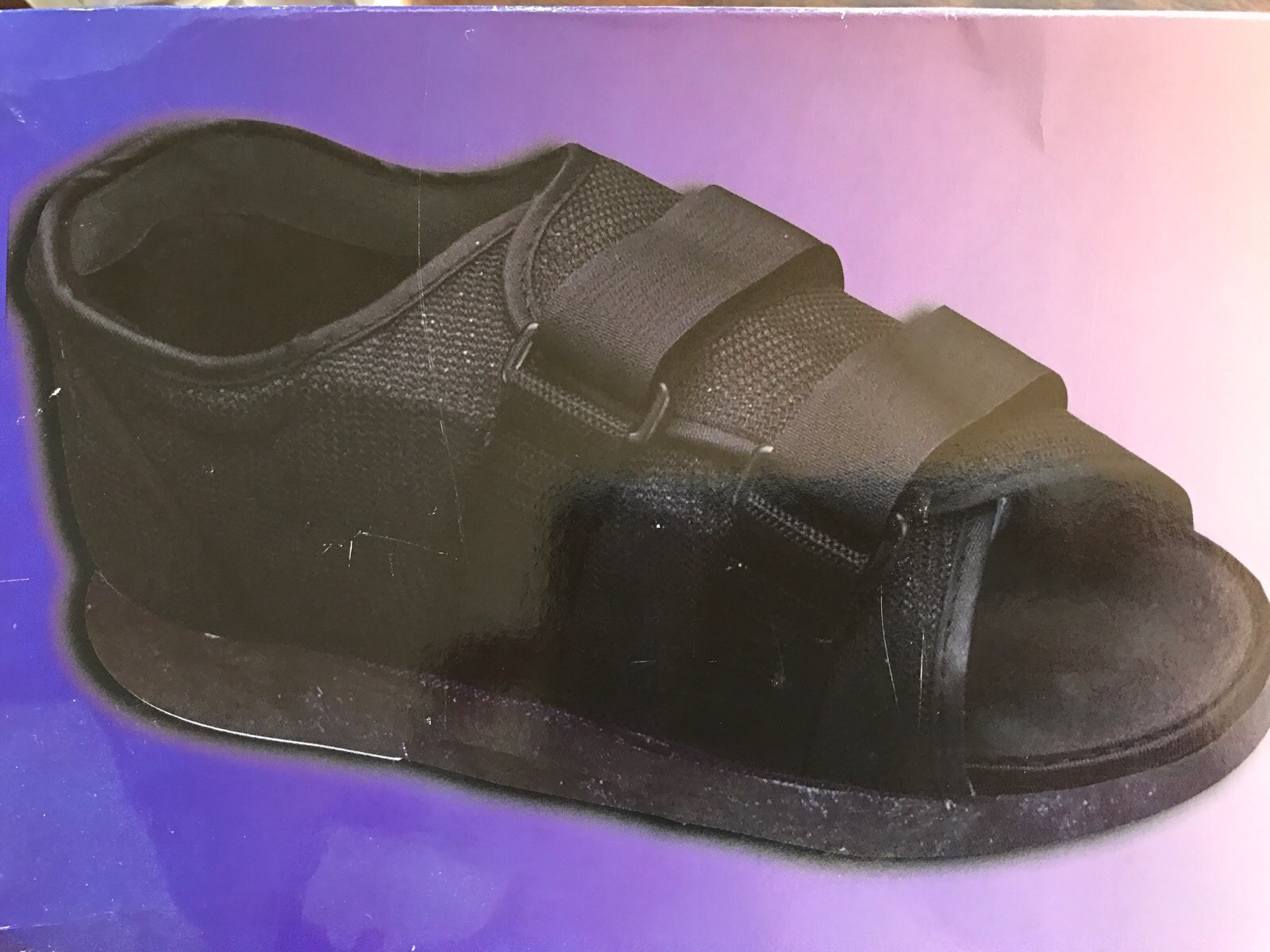 Men's Post Op Shoe, Black, Small
