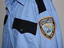 SONY old vintage TV movie prop worn Police shirt patch Hudson County New Jersey