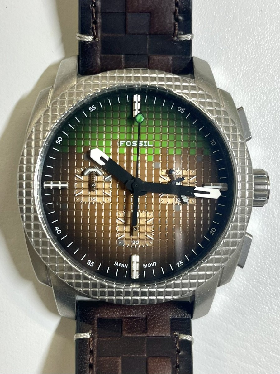 FOSSIL Minecraft x Fossil クロノグラフ Minecraft x Fossil Limited Edition Deep Slate Chronograph