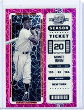 2023 Panini Chronicles Optic Contenders MONTE IRVIN Pink Velocity Prizm 14/17