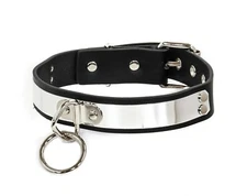 Funk Plus Original Metal Bondage Love Collar Genuine Leather Made In USA 