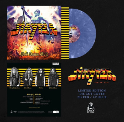 Stryper - God Damn Evil / Die-Cut Cloudy Blue - Colored Vinyl / NEU