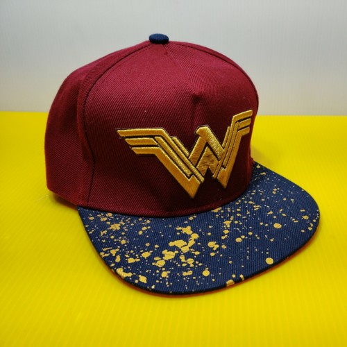 Wonder Woman Hat Summer Burgundy Paint 