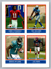 Larry Fitzgerald/Roy/Reggie Williams/Lee Evans 2004 Bazooka Rookie Sticker #50
