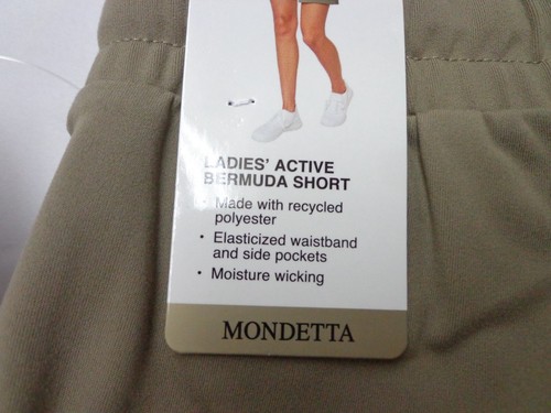 Mondetta Ladies' Active Bermuda Shorts Brindle Khaki Size Small New - Picture 2 of 7