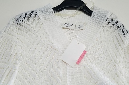 Girls Cato Brand White 100% Acrylic Sweater Size Large XLarge - Picture 2 of 4