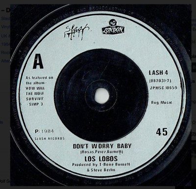 Los Lobos - Don't Worry Baby / Will The Wolf Survive LASH 4 VINYL NEUWERTIG