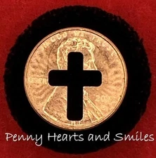 LUCKY PENNY CUT OUT CROSS TRADITIONAL: Charity 100%
