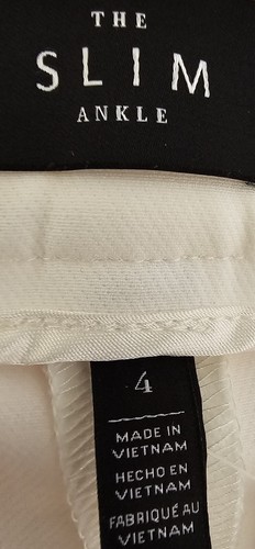 White House Black Market Womens Pants Size 4 White Slim Ankle NEW - Picture 3 of 24