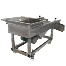 220V 1 Layer Vibrating Sifter Straight Linear Vibrating Screen 6mm Screen Shaker