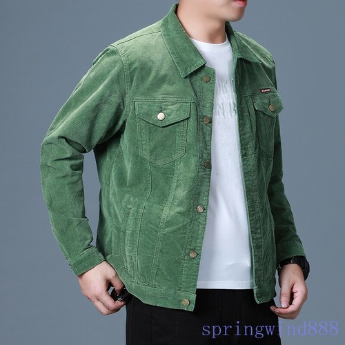 Men's Corduroy Jacket Single Breasted 