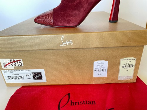 Christian Louboutin Me In The 90s Ankle Boot Suede Bootie Eur 38.5/ US 8.5 - Picture 11 of 11