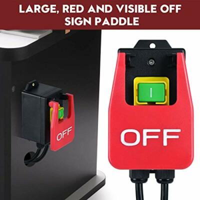 Paddle Switch For Table Saw – 110V Single Phase On/Off Emergency Stop Switch For Router Table, Drill Press, Milling Machine