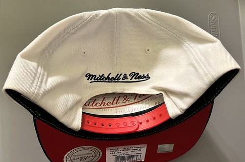 SELTEN! Vintage Mitchell & Ness Chicago Bulls schwarz & weiß Druckknopflasche Mütze NEU! Neu mit Etikett! - Bild 4 von 7