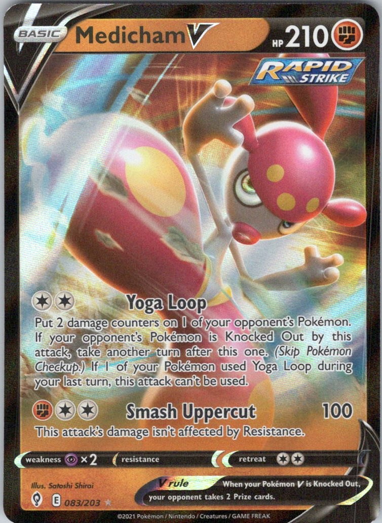 Medicham V #83/203 (Holo) (NM) SWSH07: Evolving Skies SWSH07 Pokemon