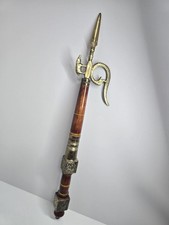 Indian elephant goad Vintage elephant prod with Brass and Wood Detailing