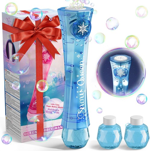 Bubble Wands with LED Light - Rechargeable Bubbles Machine/Glow Stick - Princ...