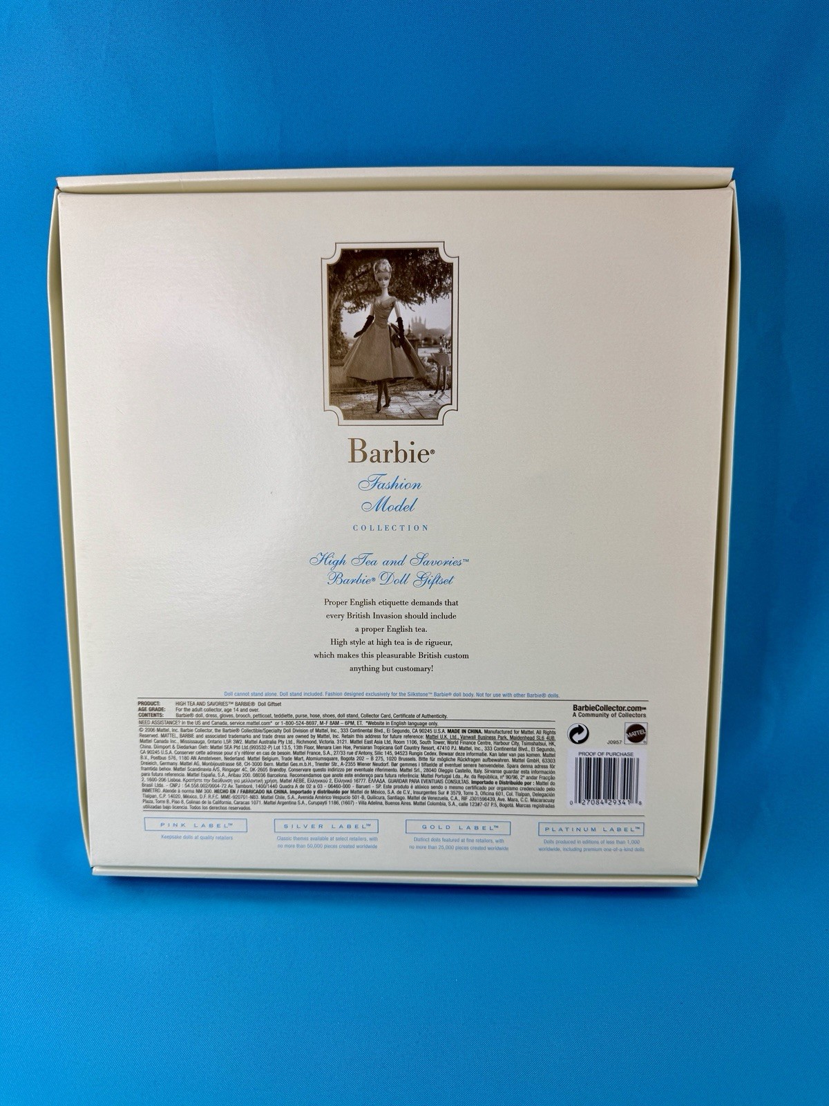Куклы 2006 Barbie Collector High Tea & Savories Giftset Silkstone FMC Gold Label — фото 6