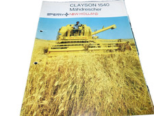 Clayson 1540 Sperry-New Holland Kombajn Broszura z danymi technicznymi