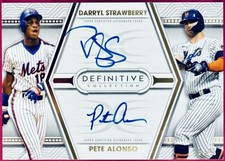 2022 Topps Definitive Pete Alonso & Darryl Strawberry, Dual Auto #d /35, Mets!