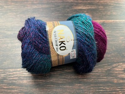 Nako Yarn 76/10/10/4 Acrylic/Alpaca/Wool/Metallic Polyester 500m/100g