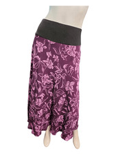 Purple Floral Maxi Skirt Size XL Vintage 80's